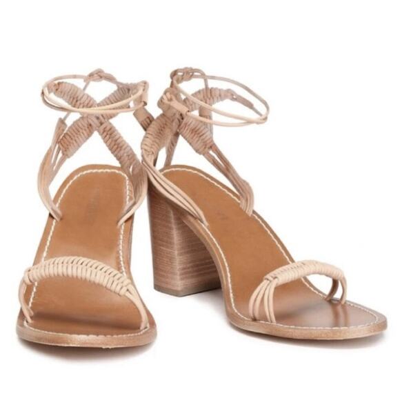 ZIMMERMANN Wrap Weave Leather Sandal Block Heel - Picture 2 of 16